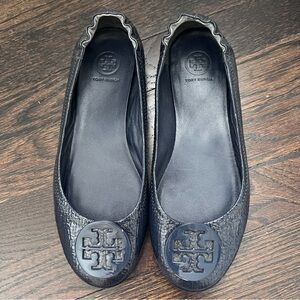 Tory Burch navy Ballet Flats